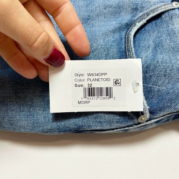 Hudson Jeans Womens The Viper Mini Denim Skirt Blue Size 32 Raw Hem W834DPP NWT - Picture 3 of 11